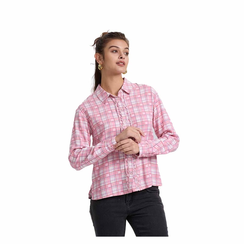 Blusa Mujer Abotonada Rosado Fashion s Park
