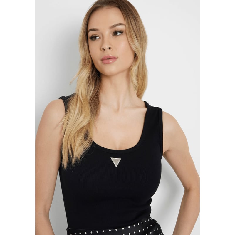 GUESS Polera Sl Ribbed Knit Tank Top Negro GUESS falabella