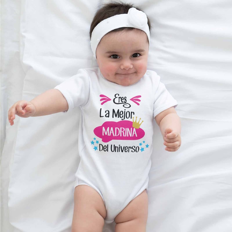 PILUCHOS BODY DE BEBE LA MEJOR MADRINA DEL UNIVERSO