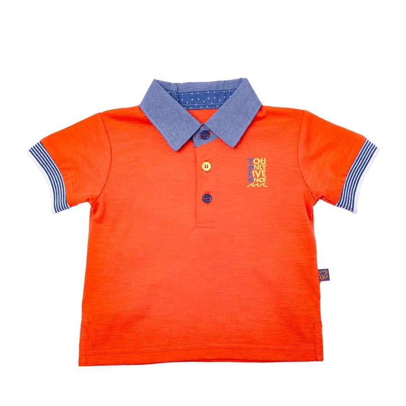 PILLIN Polera Polo Nino Naranja Pillin PILLIN falabella