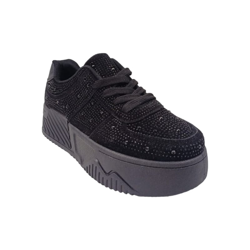 GENERICO Zapatilla Negra Brillos Mujer falabella