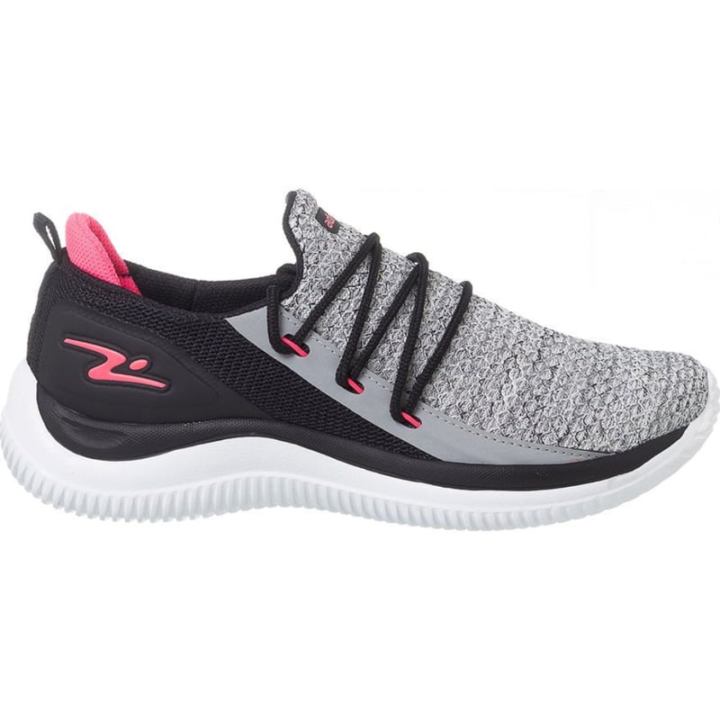 N - ZAPATILLA MUJER CENIZA NEGRO ROSA