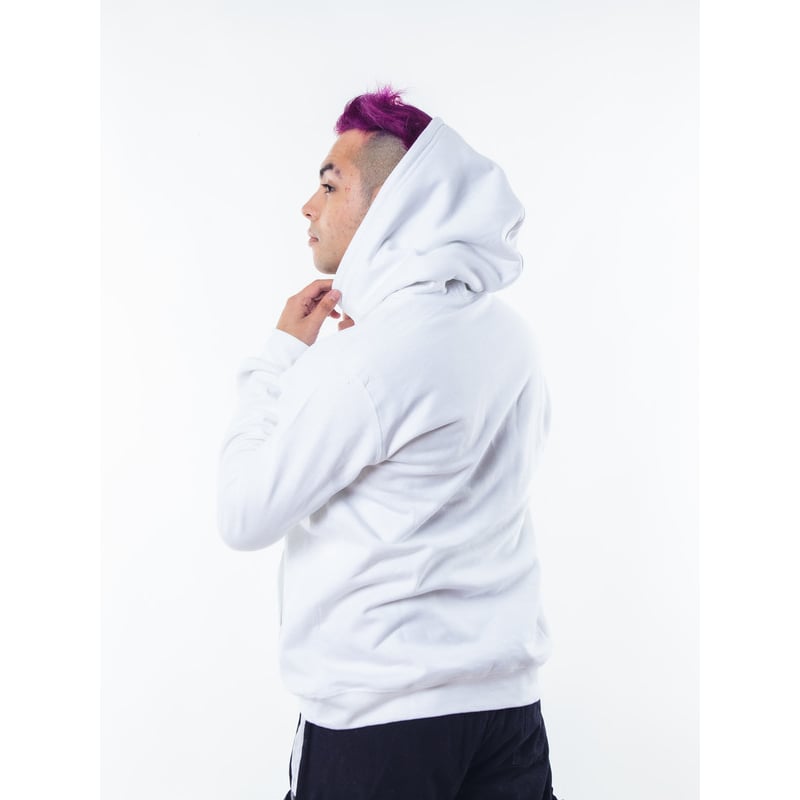 Poleron Blanco Canguro Hombre Relaxed Fit Para Estampar SM