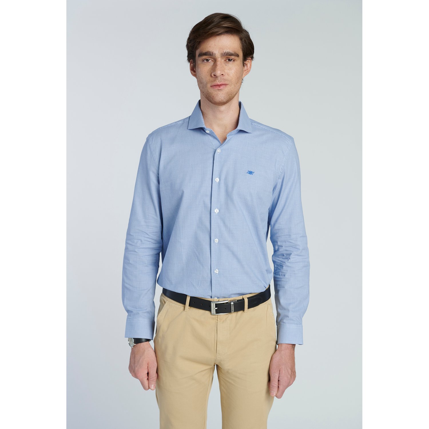 Camisa Gante Azul New Man
