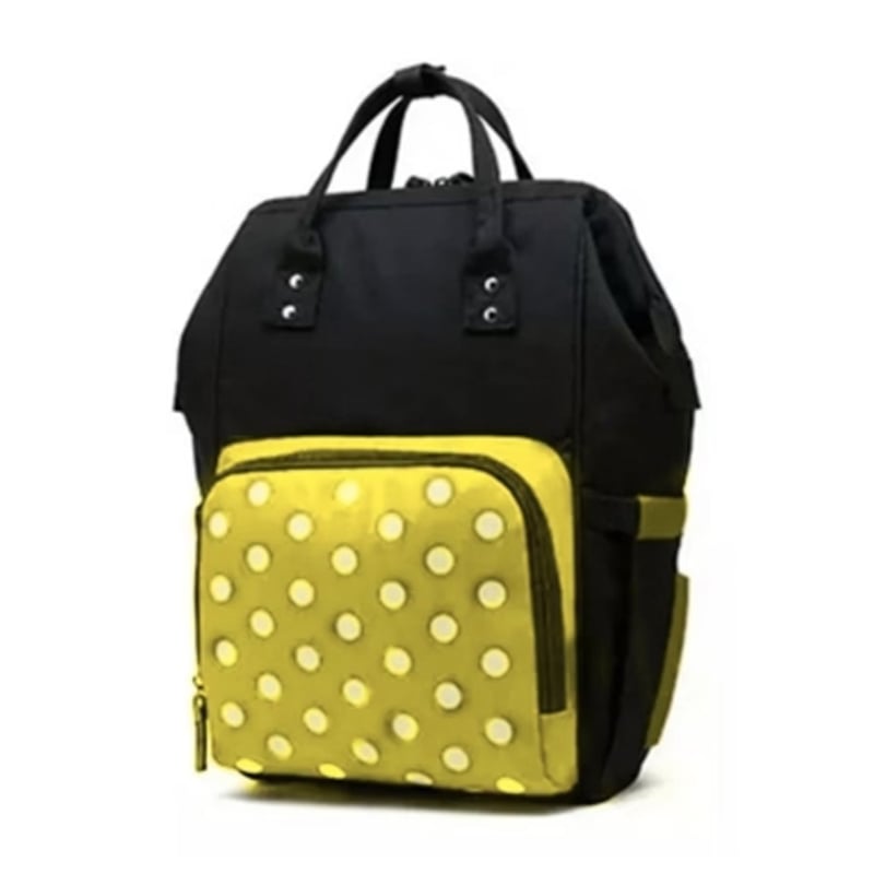 GENERICO Mochila Bolso Panalera Maternal Diseno Minnie Mouse amarillo falabella
