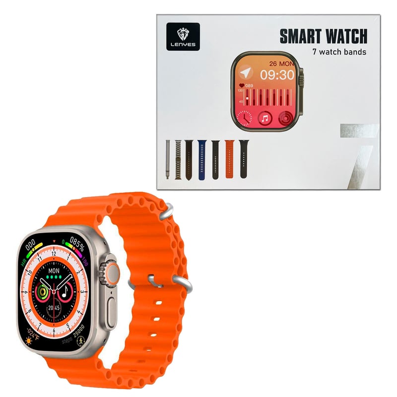 JOICO Smart Watch Reloj Inteligente Lenyes LW227 7Band 45mm Orange falabella