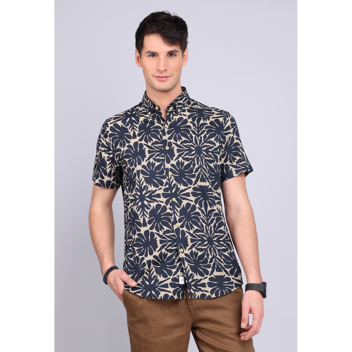 ARROW Camisa Manga Corta Floreada Arrow ARROW falabella
