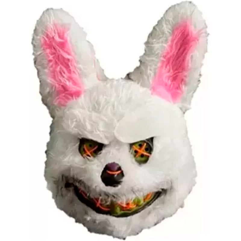 Oso De Cosplay De Neón Led, Máscara De Conejo Sangriento, Br | Meses sin interés