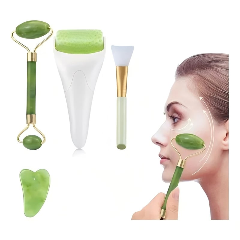 YAYKO - Jade Rodillo Masaje Facial Rodillo Antienvejecimiento Traje