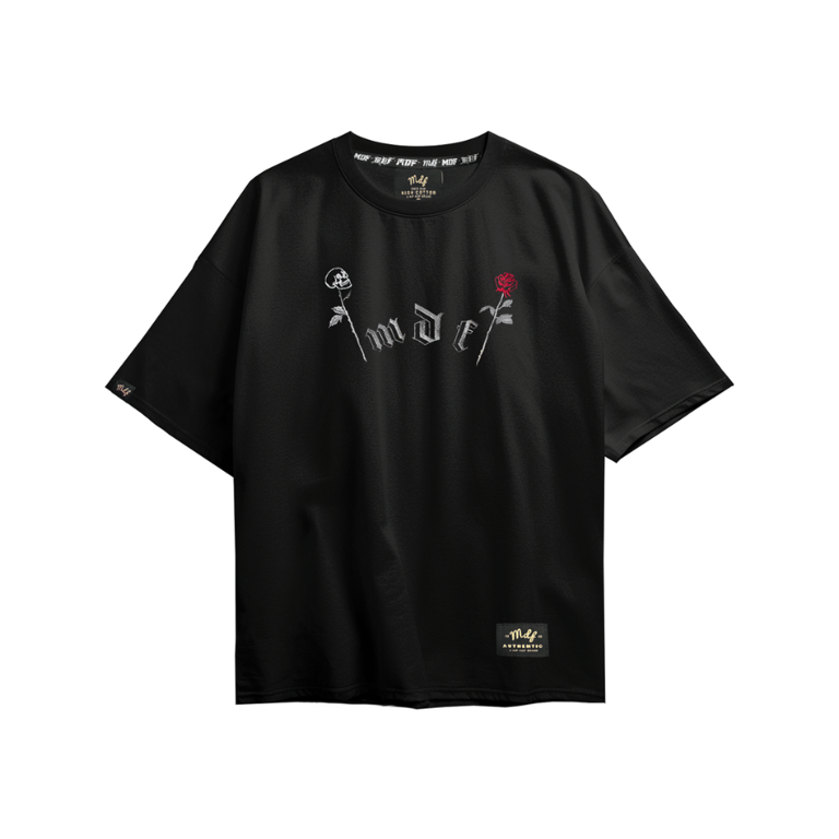 MDF Polera Manga Corta Skull Clavel MDF Unisex