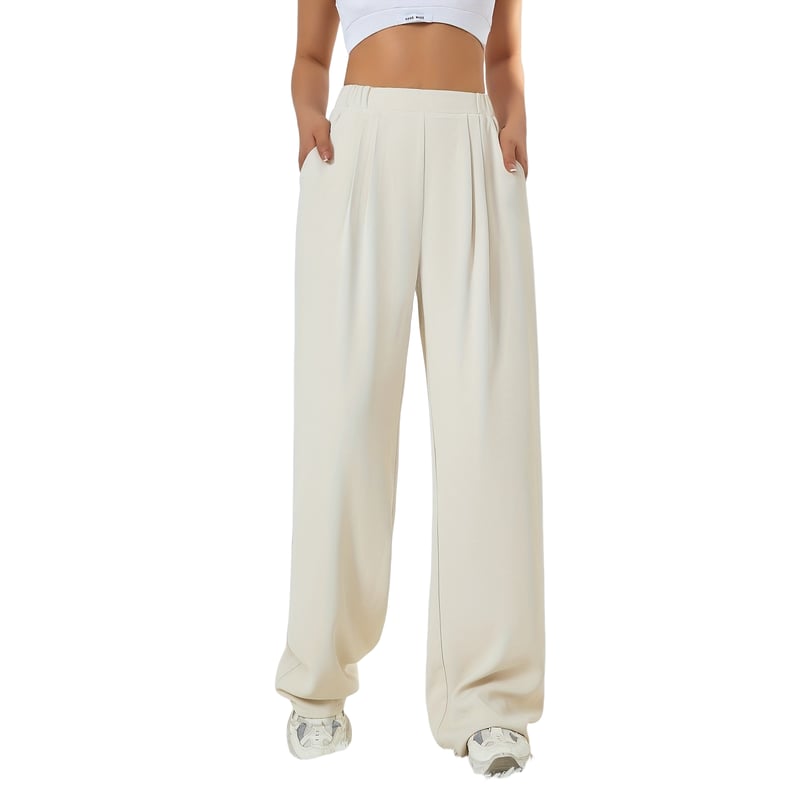 Pantalones largos blancos mujer hotsell
