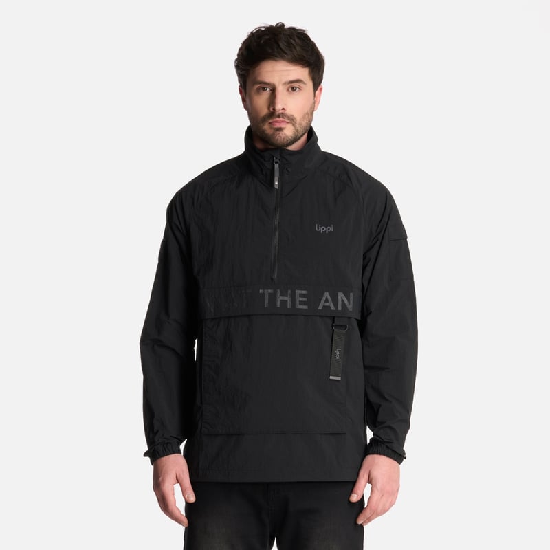 LIPPI Chaqueta Hombre WindCity WindBreaker 1/4 Zip Jacket Negro Lippi ...