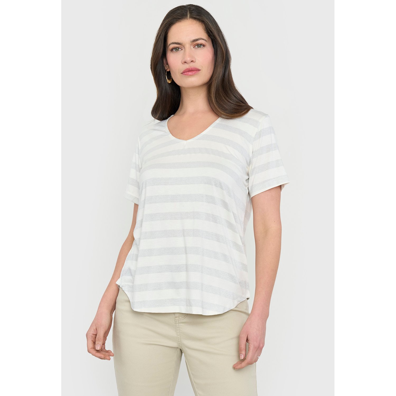 Polera plateada mujer shop
