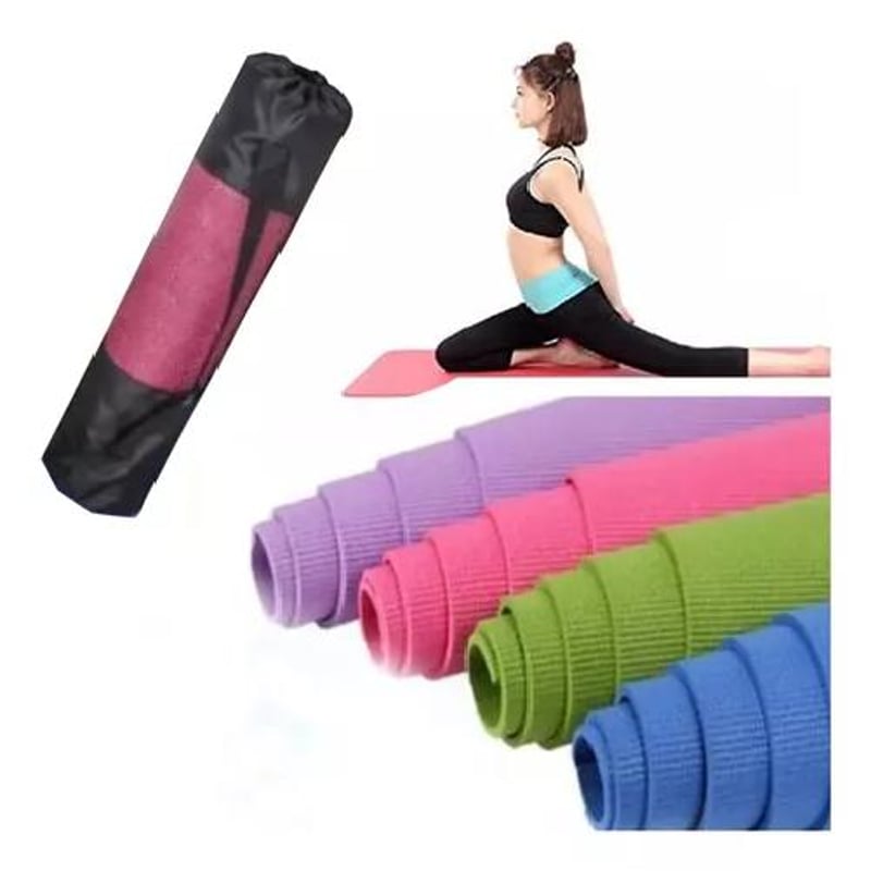 GENERICO Mat Yoga Manta Con Bolso Deporte 4mm 173x61cm Morado falabella. com