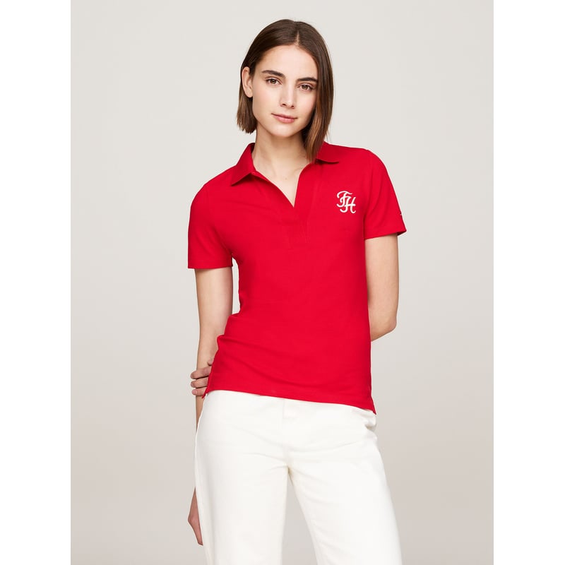 TOMMY HILFIGER Polo Slim Fit Con Logo Script Rojo Tommy Hilfiger falabella