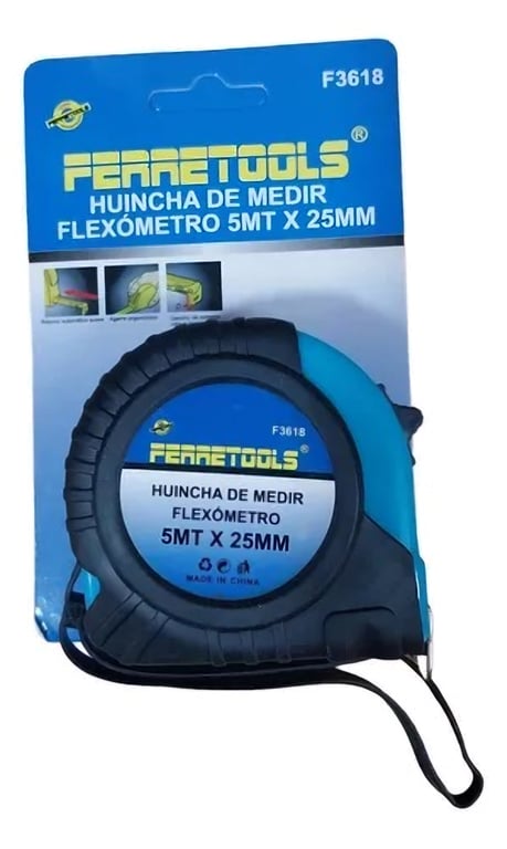 HUINCHA DE MEDIR 5 Mts X 25mm CON GOMA | Sodimac - Falabella