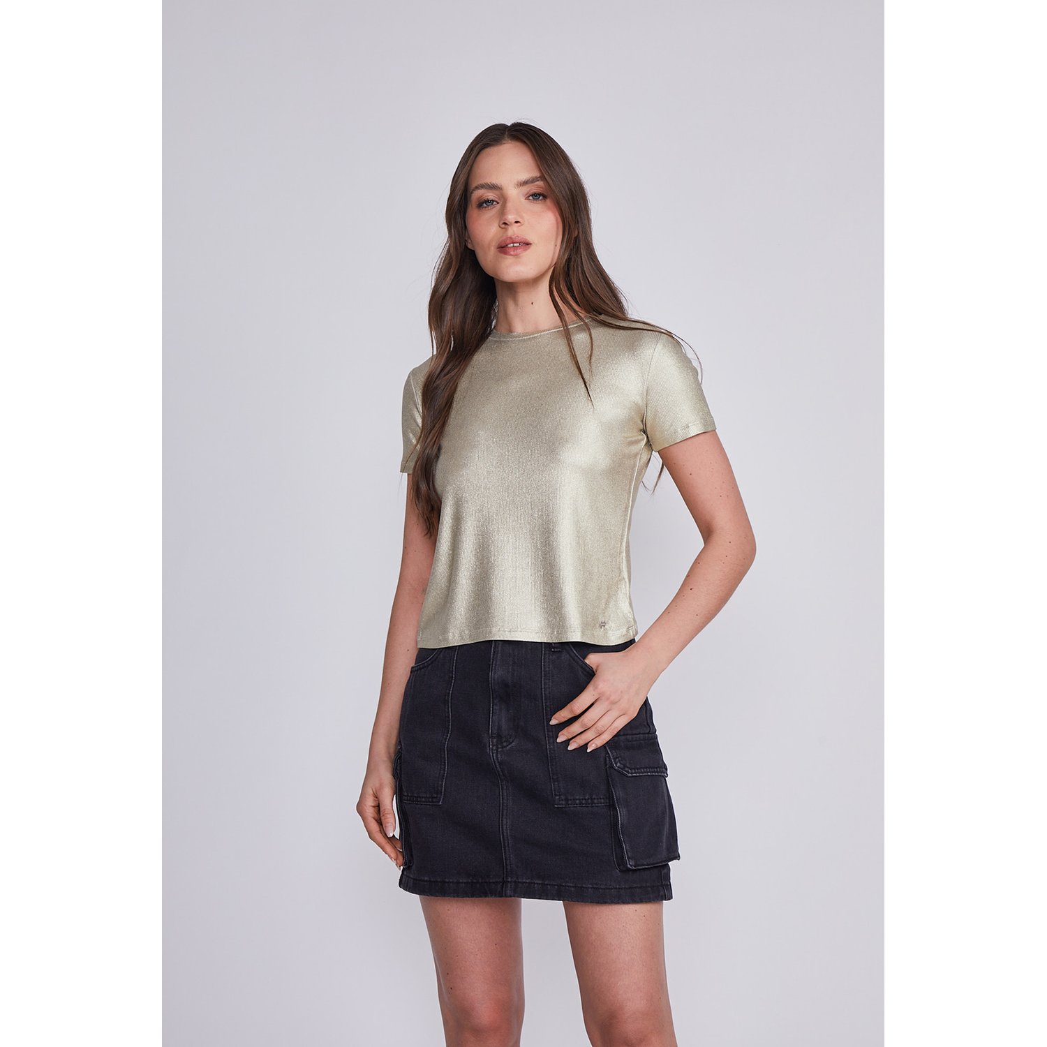 Polera color mostaza mujer sales