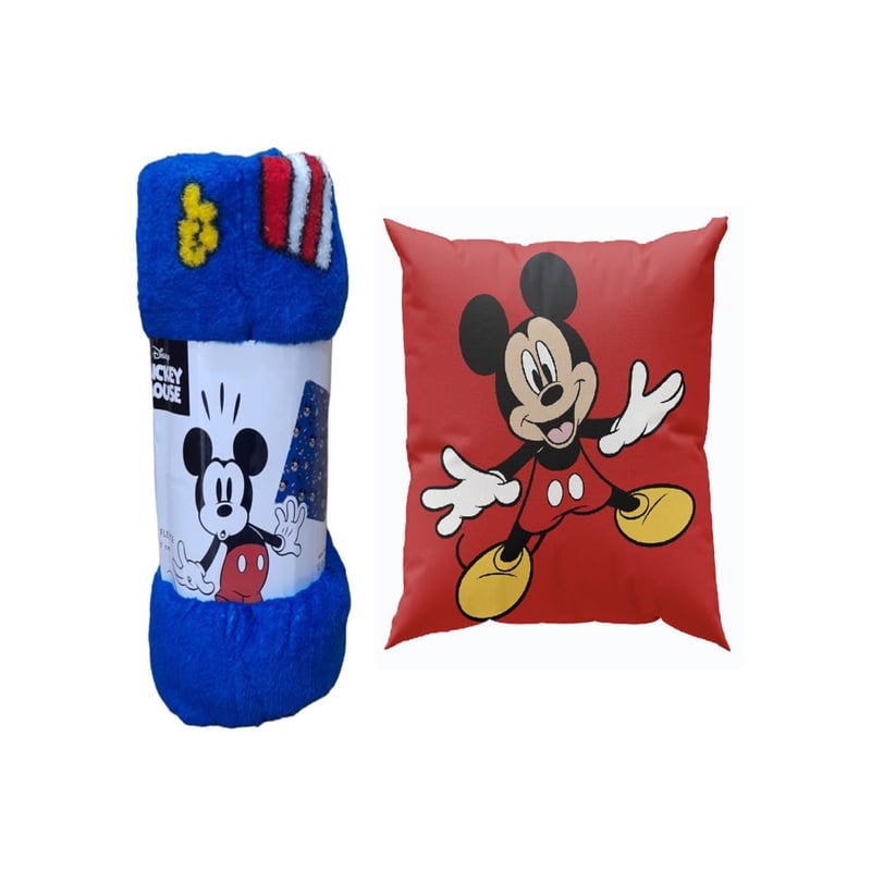 GENERICO Pack Manta Infantil Cojin Nino Diseno Animado 19o1 falabella