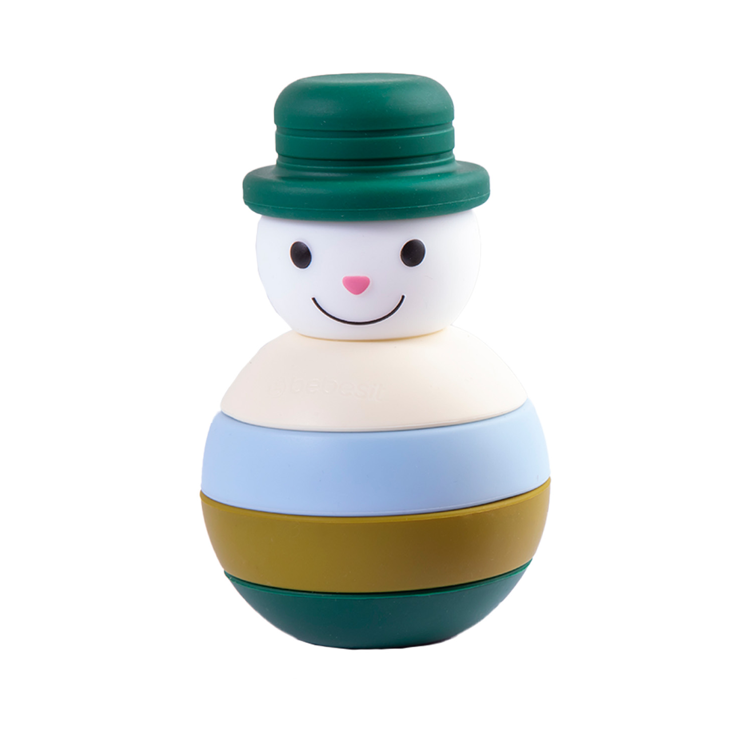 Juguete Muneco Nieve Montessori Silicona Verde