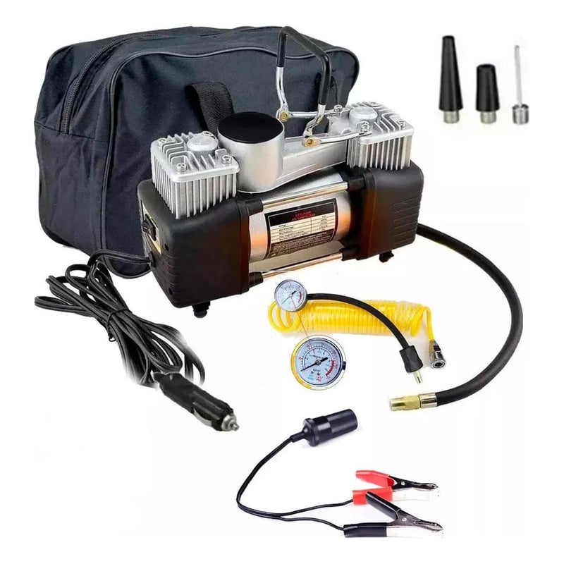 Compresor De Aire Doble Cilindro 12V Para Neumáticos | Sodimac - Falabella