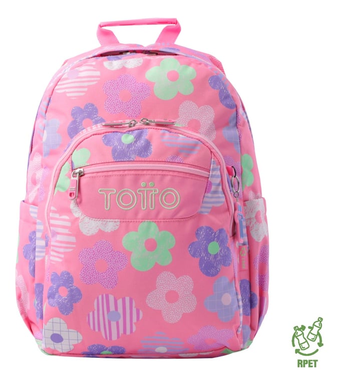 TOTTO Totto Mochila Notebook Escolar Nina Impermeable 20L Eco001 falabella