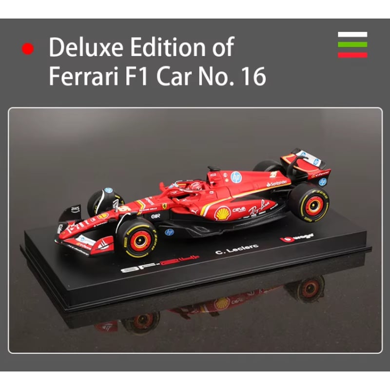 Ferrari F1 Ferrari SF-24 Charles Leclerc 2024 - Miniature 1:43 Bburago - Modèle Collector Officiel Lego Formula 1