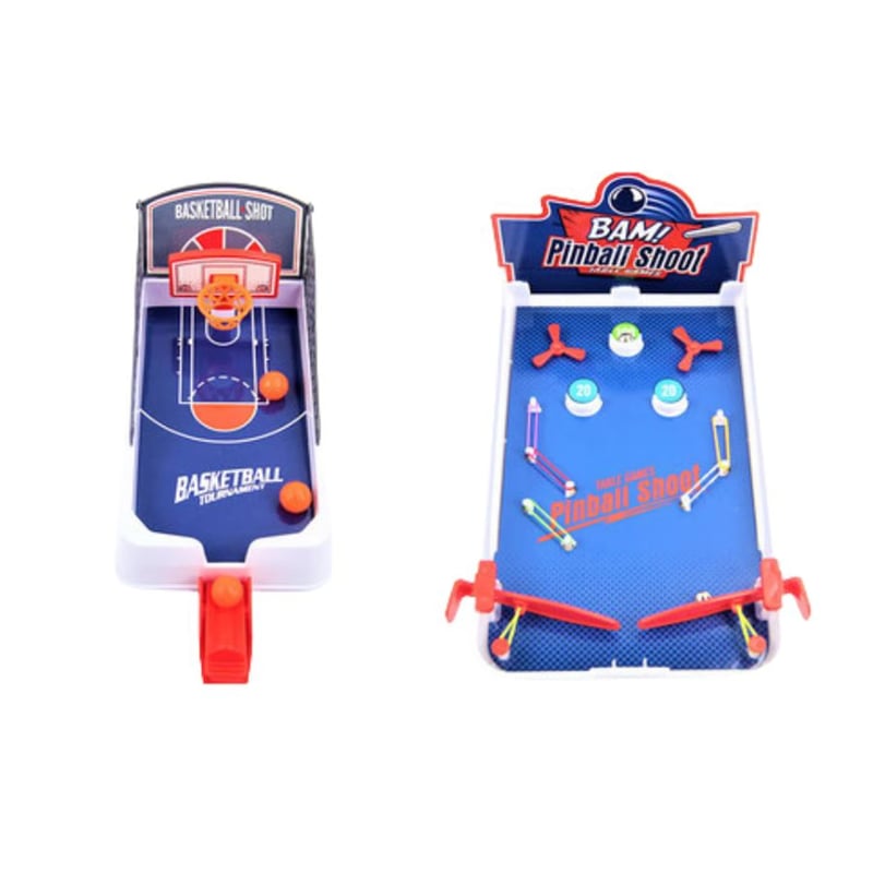GENERICO - Juego De Mesa Mini 2 En 1 Pinball Shoot Y Basketball Niños