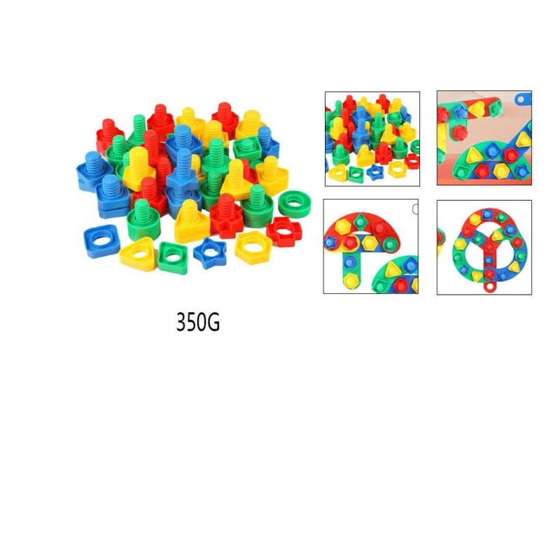 Bloqu de construcción hexagonal, partículas grand, juguet de bloqu de construcción, ensamblaje de empalme y bloqu de construcción creativos en seis Dimensio