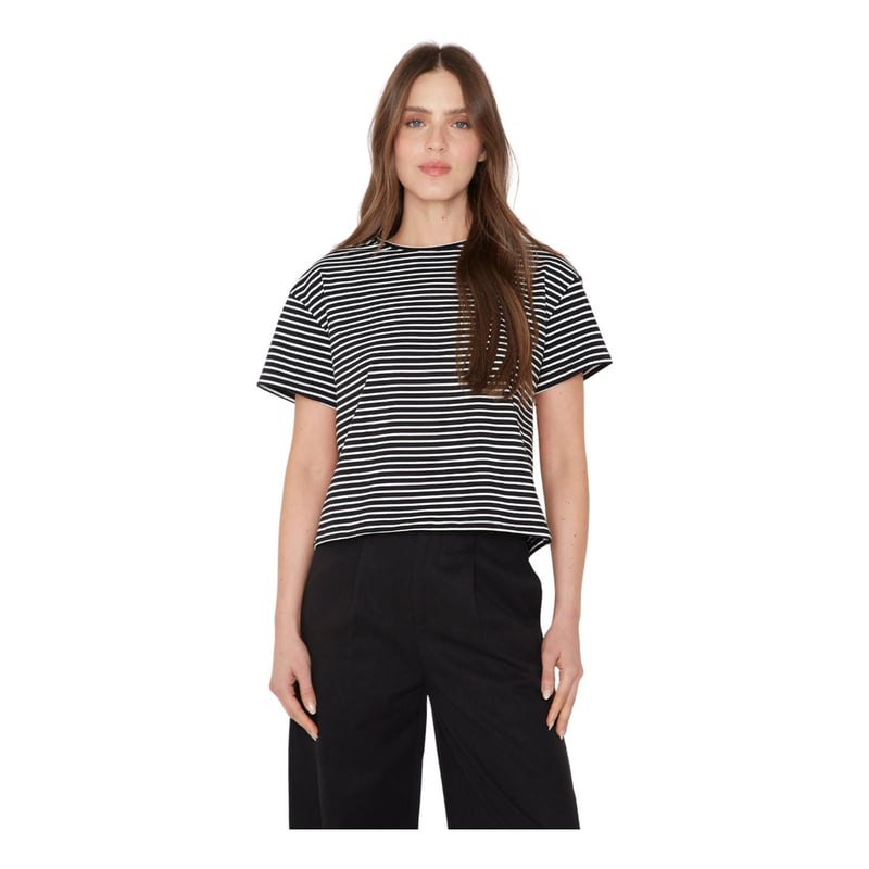 JACINTA TIENDA - Polera Ara negra y blanca Jacinta Tienda