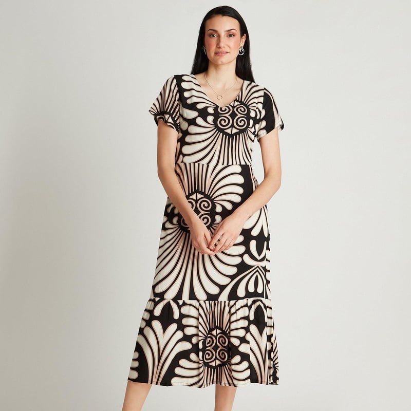 Vestido Largo Casual De Verano Con Cuello En V Para