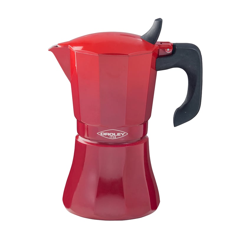 OROLEY - Cafetera italiana Oroley para 6 tzs Petra Roja