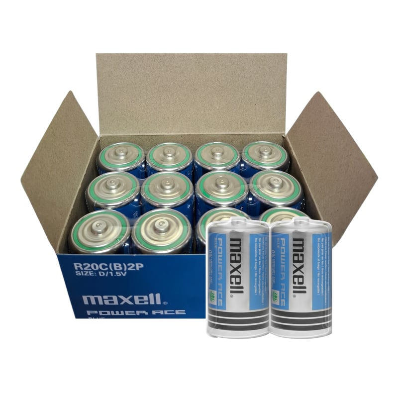 MAXELL Pack 12 Pilas Tipo D Carbon Maxell R14 | falabella.com