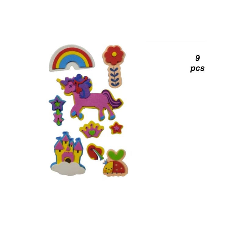 GENERICO STICKERS GOMA EVA 9 PCS | falabella.com