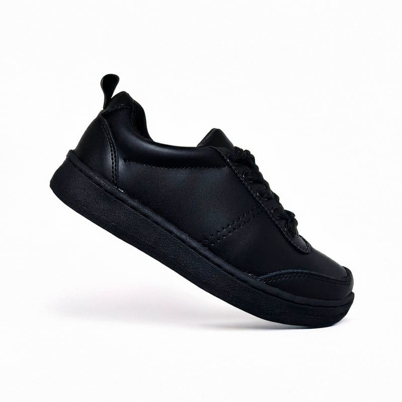 ARMONIA - Zapatilla Escolar Negra con Cordones  Tallas 33 al 38   7500