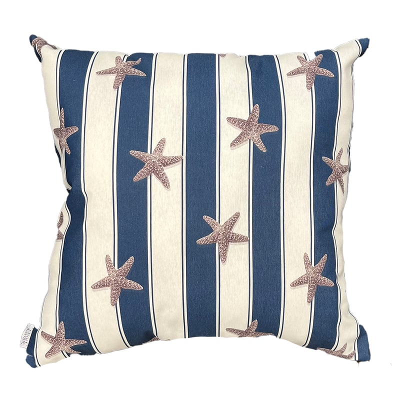 ELIZABETH PEPER - Funda Cojín Decorativo Diseño Nautico Azul 80x40