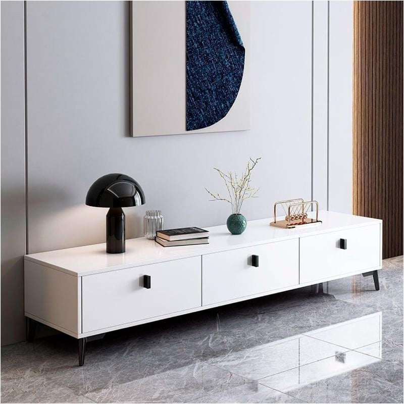 PANDALINO - Rack Agata Blanco - Diseño Minimalista y Funcional