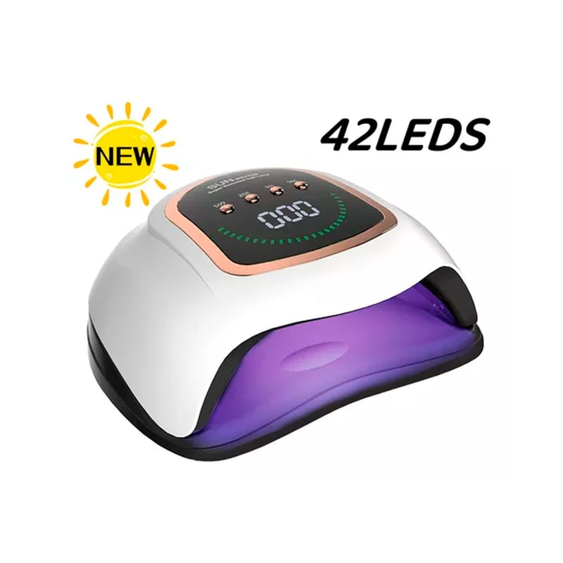 GENERICO - Secador Uña Uv Led Lampara Manicure Lcd Profesional 300w Color Blanco - 262366