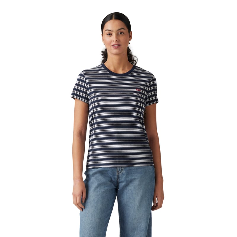 LEVIS - Polera Mujer Everet Stripe Negro Levis