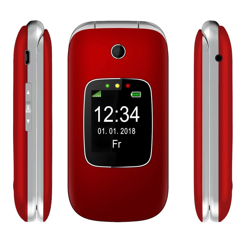 IRT - Teléfono IRT Senior 4G S O S para Adulto Mayor Almeja 330R - Rojo