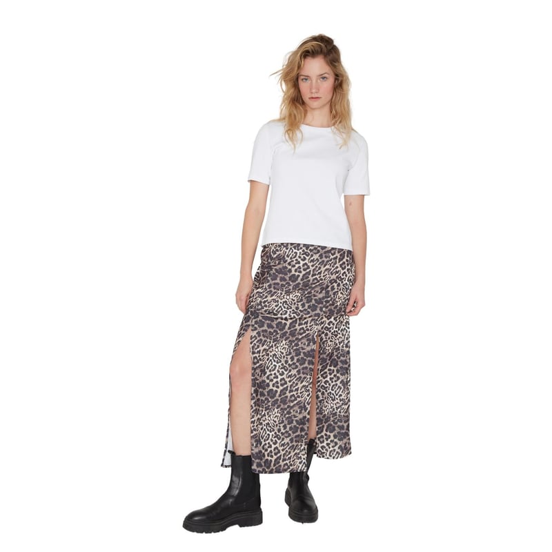 JACINTA TIENDA - Falda Jane midi leopard print Jacinta Tienda
