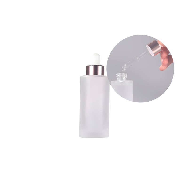 GENERICO - 24 Frascos de Vidrio Gotero Pipeta Esmerilado Oro Rosa 20 ML