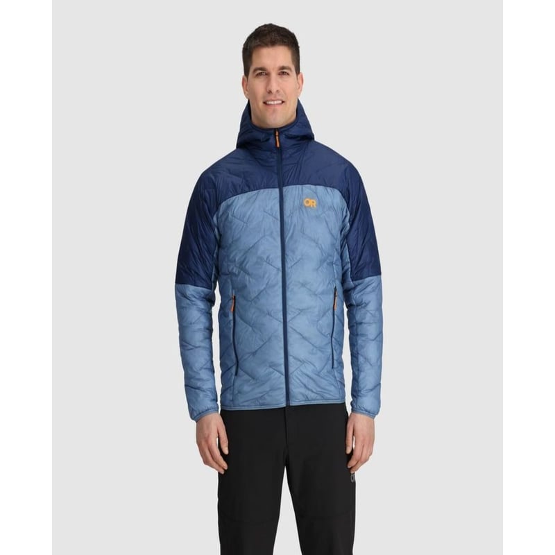 Chaqueta De Plumón De Helio Para Hombre De Investigación Al Aire Libre Negra [OUTNISKU0530