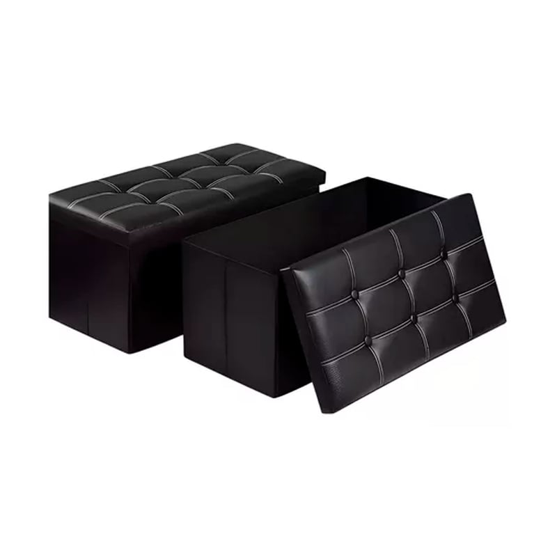 GENERICO - Banqueta Puff Baul Pie De Cama Baul Organizador Sillon Negro