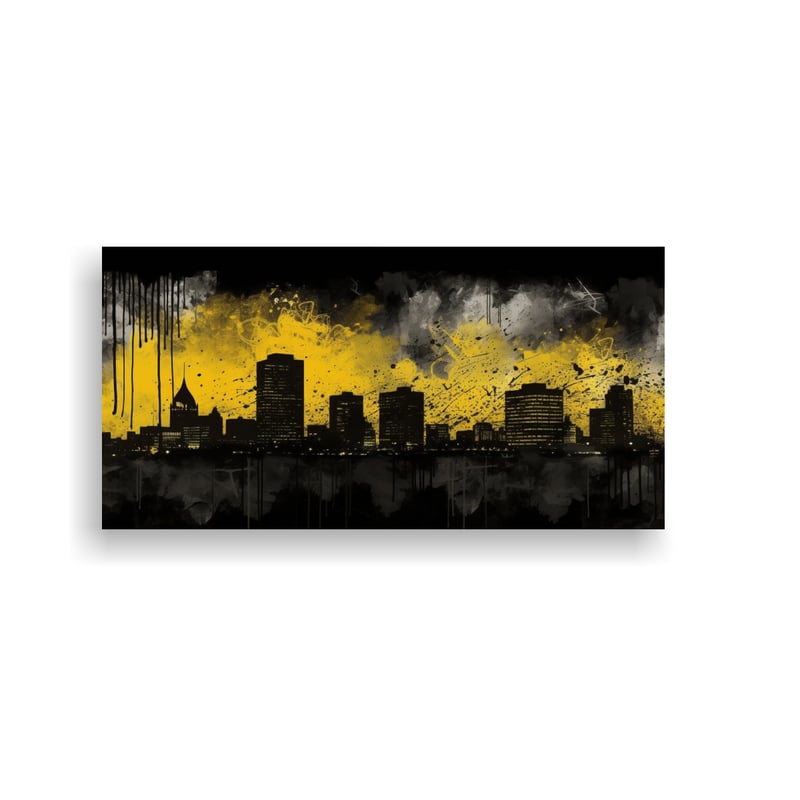 GENERICO - Cuadros Decorativos Modernos En Lienzo Negro Y 60x30 Cm