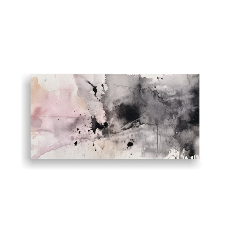 GENERICO - Textura De Acuarela Gris Y Malva Con Composición 60x30 Cm