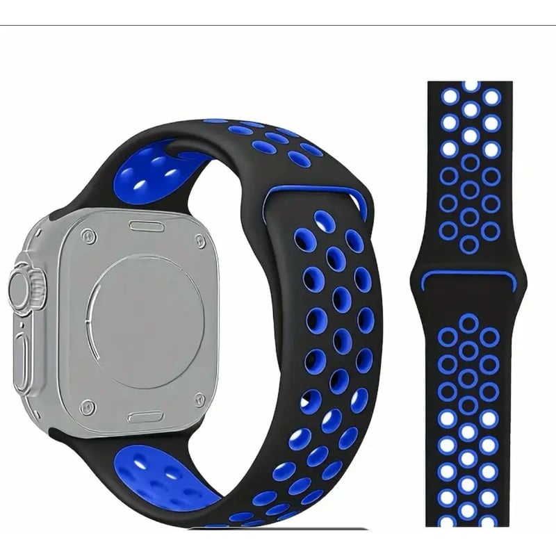 GENERICO - Correa Deportiva Negra para Apple  42-44-45-49mm