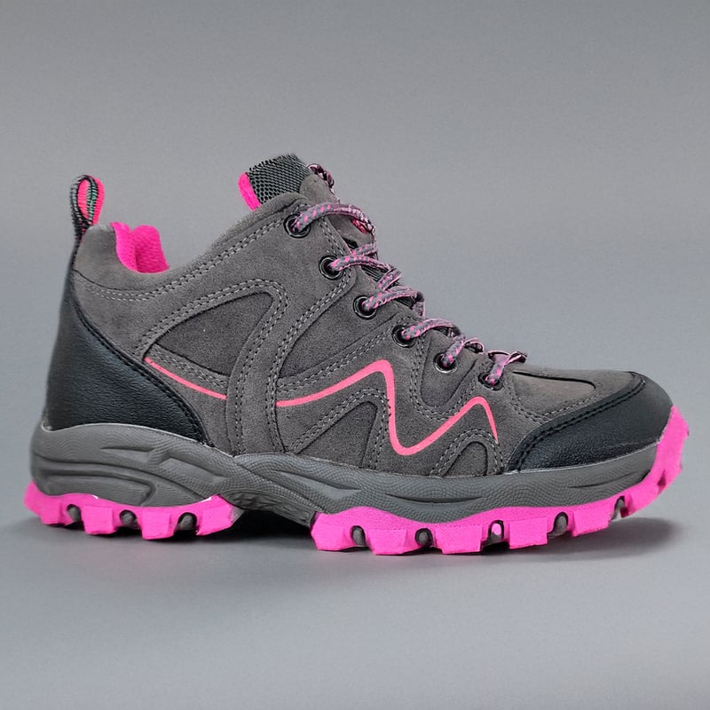 ARMONIA - Zapatilla Mujer Outdoor Invierno Media Caña Gris y Rosa - 3134