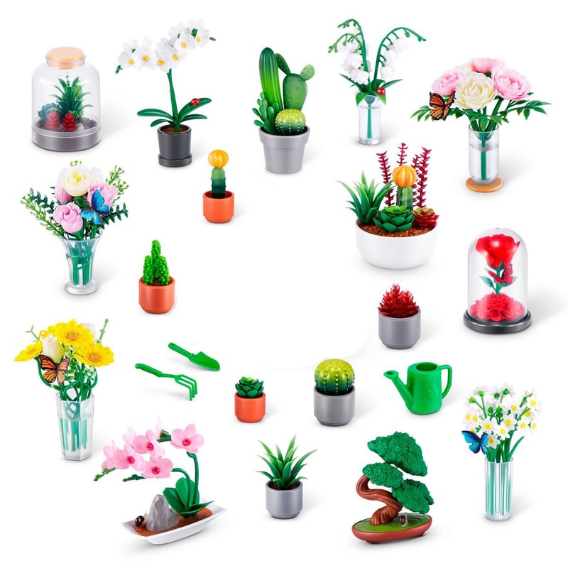 ZURU - BOLA MINI BRANDS CON 5 SORPRESAS SERIE botánica DE ZURU