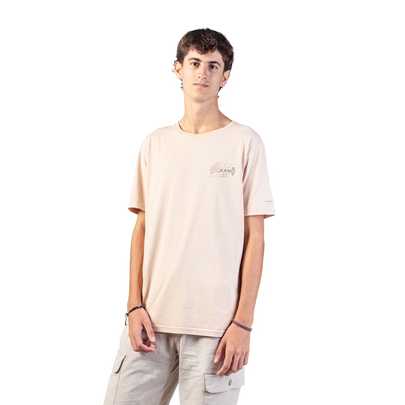KANO - Polera Manga Corta Kano Likan 100% Algodón Orgánico Beige