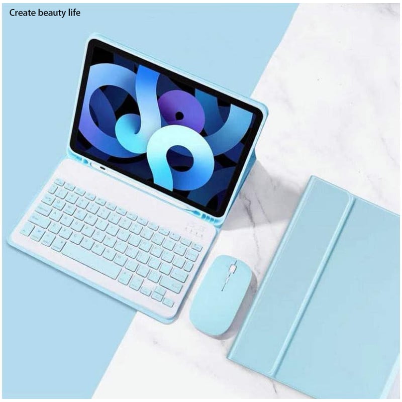PUREPOWER - Funda con Teclado Ratón Ñ Para para iPad Pro 11-Azul